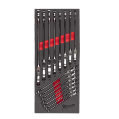 Set di chiavi combinate a cricchetto snodate MAX BITE™ in modulo morbido