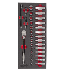 Set di cricchetto e bussole da 3/8˝ in modulo morbido