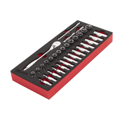 Set di cricchetto e bussole da 3/8˝ in modulo morbido