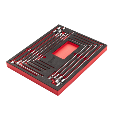 Set di chiavi a T con bussola esagonale snodata