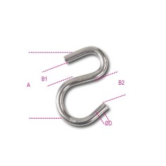 GANCI A "S" INOX AISI 316 MM3 8282