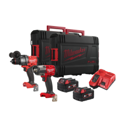 Kit M18 FUEL™ Trapano a percussione + Avvitatore ad impulsi 1/2" 745 Nm (18V)