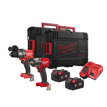 Kit M18 FUEL™ Trapano a percussione + Avvitatore ad impulsi 1/2" 745 Nm (18V)