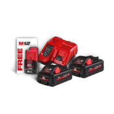 Energy Kit M18™ HIGH OUTPUT™ 2 x 3.0 Ah (18V) + 1 x 2 Ah (12V) Extra