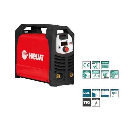 Saldatrice inverter a elettrodo MMA e TIG con accessori e valigetta Helvi