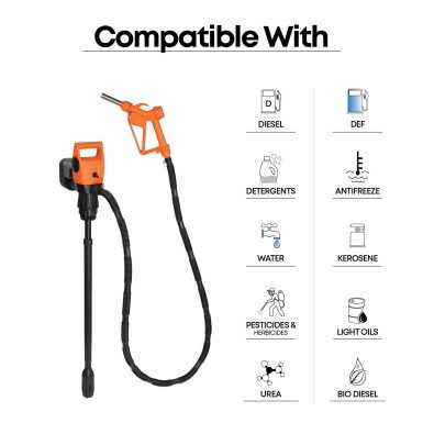 Pompa elettrica fluidi come diesel L 12V GROZ