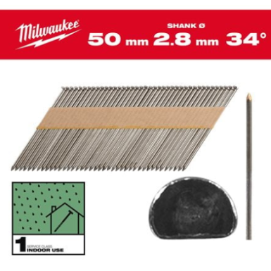 Chiodi 34° - Testa D 34° D-Head 50 mm / SS / B / SC1 - 2.200 pc