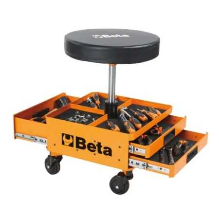 Seggiolino girevole con seduta regolabile e cassetti portautensili 2251N