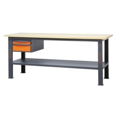 Banco da lavoro 2,1 m con piano in legno e 2 cassetti BETA C58BC-W2,1 2C