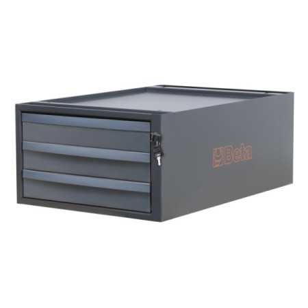 Cassettiera altezza 257 mm con 3 cassetti, per banchi componibili C58BC BETA C58CS 3C