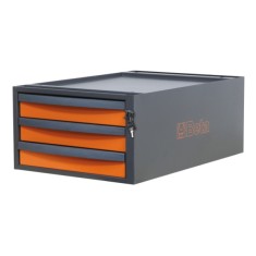 Cassettiera altezza 257 mm con 3 cassetti, per banchi componibili C58BC BETA C58CS 3C