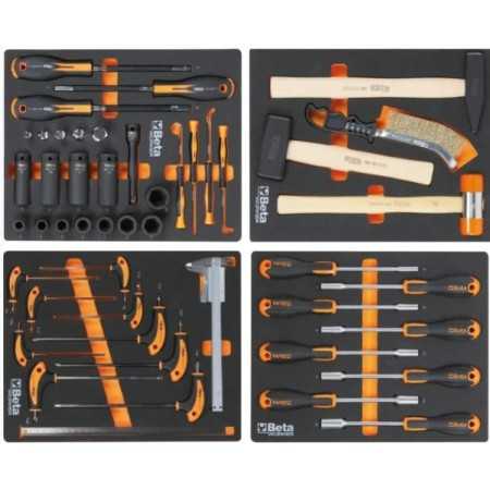 Cassettiera mobile Beta Worker BW 2400S XL9/E-XL con 9 cassetti e 487 utensili inclusi