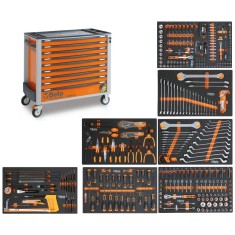Cassettiera mobile Beta Worker BW 2400S XL9/E-XL con 9 cassetti e 487 utensili inclusi
