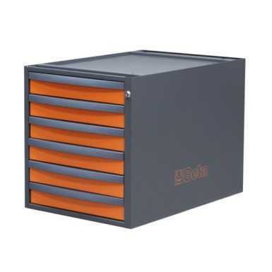 Cassettiera altezza 479 mm con 6 cassetti, per banchi componibili C58BC BETA C58CSH 6C