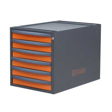 Cassettiera altezza 479 mm con 6 cassetti, per banchi componibili C58BC BETA C58CSH 6C