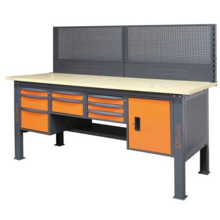 Kit 2 pannelli forati con struttura, per banchi componibili C58BC da 2,1 m BETA  C58K/2PF-2,1M