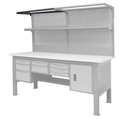 Binario per lampade LED, banchi componibili C58BC 2,1 m BETA C58BLP-1M