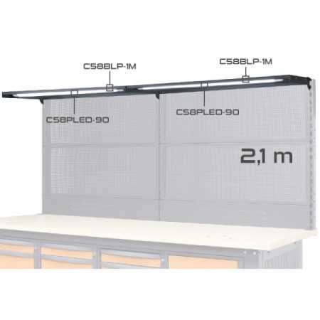 Lampada LED per banchi componibili C58BC da 2,1 m BETA C58PLED-90