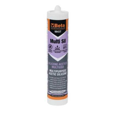 Multi Sil - Silicone acetico antimuffa trasparente BETA 9843T- MULTI SIL