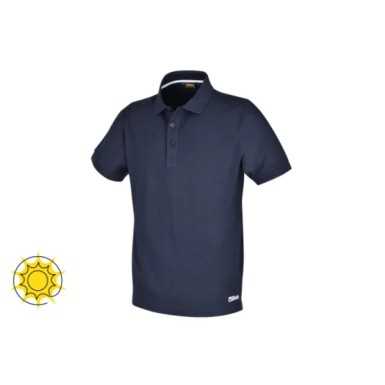 Polo work in cotone piquet 200g, con 3 bottoni, blu BETA 7552BL