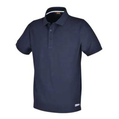 Polo work in cotone piquet 200g, con 3 bottoni, blu BETA 7552BL