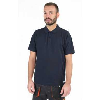 Polo work in cotone piquet 200g, con 3 bottoni, blu BETA 7552BL