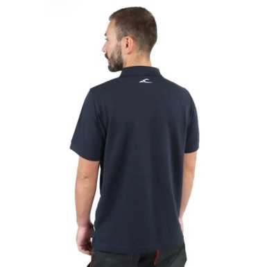 Polo work in cotone piquet 200g, con 3 bottoni, blu BETA 7552BL