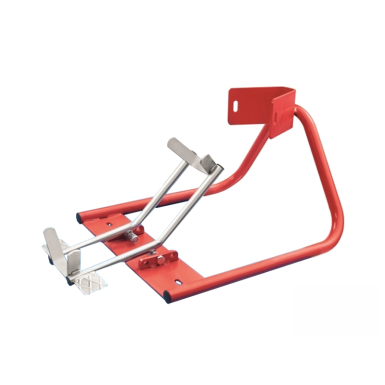 Morsa ribaltabile blocca ruota anteriore per sollevatori moto OMCN 563-A