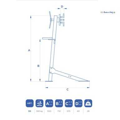 Cavalletto rotativo per motori portata Kg300 OMCN 111