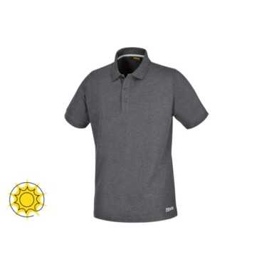 Polo work in cotone piquet 200g, con 3 bottoni, grigio melange BETA 7552G