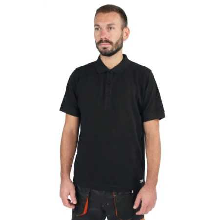 Polo work in cotone 200g, con 3 bottoni, nera BETA 7552N