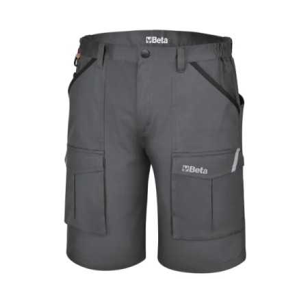 Bermuda da lavoro in 100% cotone elasticizzato grigio, comodi e resistenti BETA 7931MG