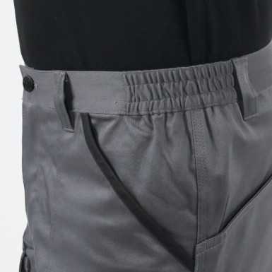 Bermuda da lavoro in 100% cotone elasticizzato grigio, comodi e resistenti BETA 7931MG