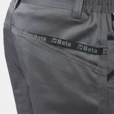 Bermuda da lavoro in 100% cotone elasticizzato grigio, comodi e resistenti BETA 7931MG