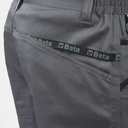Bermuda da lavoro in 100% cotone elasticizzato grigio, comodi e resistenti BETA 7931MG