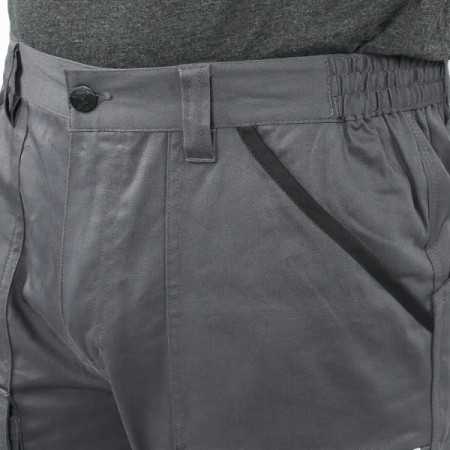 Bermuda da lavoro in 100% cotone elasticizzato grigio, comodi e resistenti BETA 7931MG