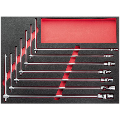 Modulo in spugna bicolore assortito chiavi a snodo 519 M 276_XXL (7 pz)