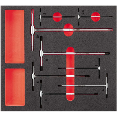 Modulo in spugna bicolore assortito chiavi maschi a T (8 pz) 519 M 280T XL