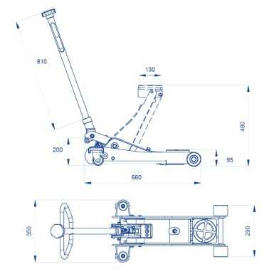 Sollevatore idraulico a carrello OMCN 3000 2T