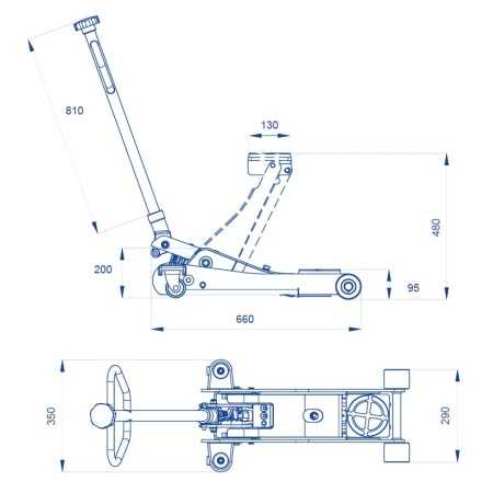 Sollevatore idraulico a carrello OMCN 3000 2T