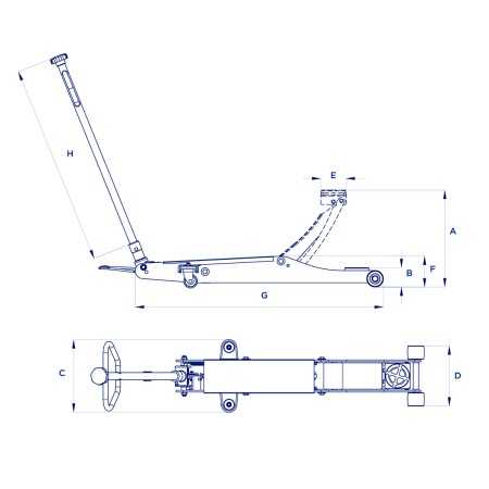 Sollevatore idraulico a carrello OMCN 3020 3T