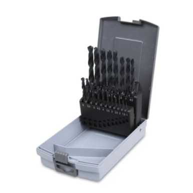 SERIE DI 19 PUNTE ELICOIDALI CILINDRICHE IN ACCIAIO HSS  ART.410/SP19   