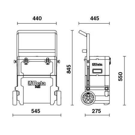 TROLLEY PORTAUTENSILI 3 MODULI ART. C42H