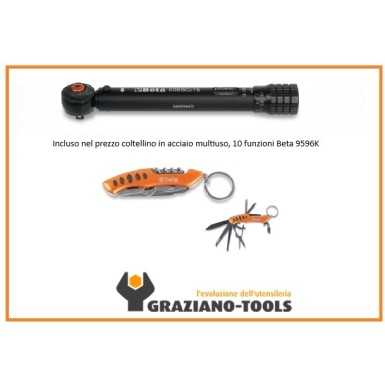 Chiave dinamometrica compatta in alluminio, con meccanismo a scatto, fino a 15Nm 605BC/15 Beta