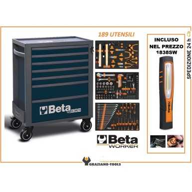 Cassettiera RSC24/7-B7 3M cassetti con 189 utensili edizione limitata Beta