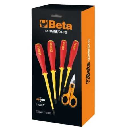 Serie di quattro giraviti slim con forbice per elettricisti 1128FX