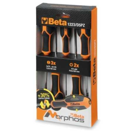 Serie di 8 cacciaviti taglio e croce Beta Morphos 1223 D5