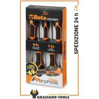Serie di 8 cacciaviti taglio e croce Beta Morphos 1223 D5