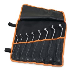 Serie Di 8 Chiavi Poligonali Doppie Curve In Busta Avvolgibile Di Poliestere Resistente - Beta 90/B8N