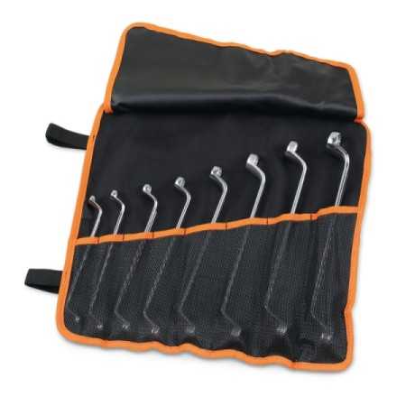 Serie Di 8 Chiavi Poligonali Doppie Curve In Busta Avvolgibile Di Poliestere Resistente - Beta 90/B8N